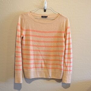 Vineyard Vines Soft Pink and Cream Striped Crew Neck Sweater